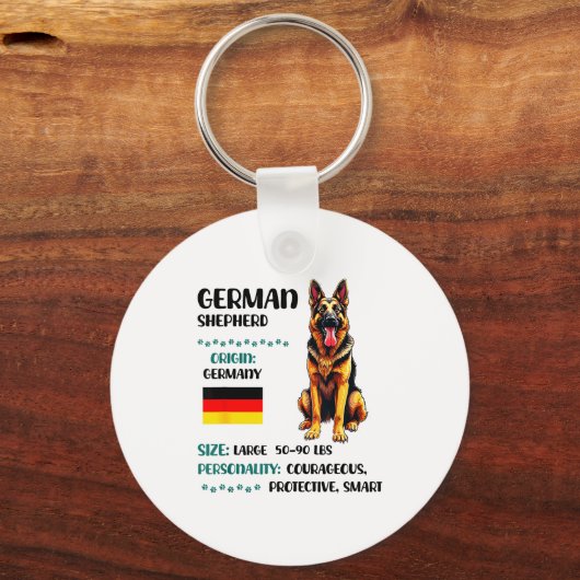 German Shepherd Origin Funny German Shepherd Lover キーホルダー (正面)
