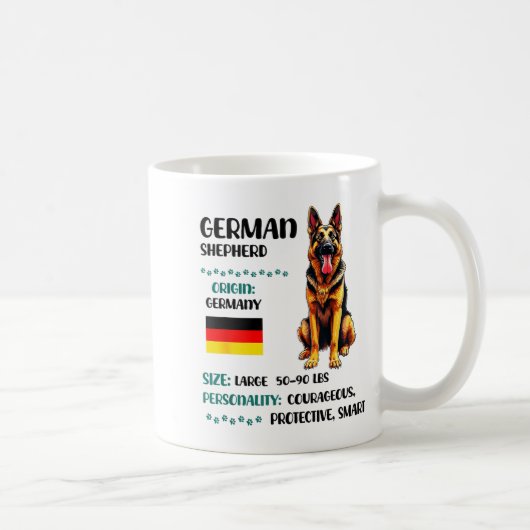 German Shepherd Origin Funny German Shepherd Lover コーヒーマグカップ (右)