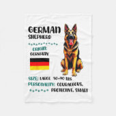 German Shepherd Origin Funny German Shepherd Lover フリースブランケット (正面)
