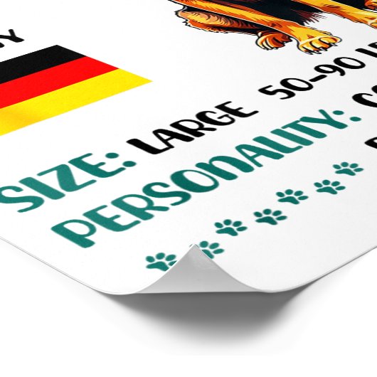 German Shepherd Origin Funny German Shepherd Lover ポスター (角)