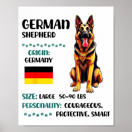 German Shepherd Origin Funny German Shepherd Lover ポスター (正面)