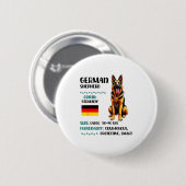 German Shepherd Origin Funny German Shepherd Lover 缶バッジ (正面&裏面)