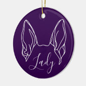 German Shepherd Ornament (Paw Prints) セラミックオーナメント (左)