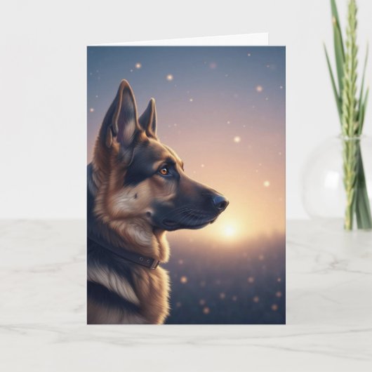 German Shepherd Pet Dog Memorial Card  カード (正面)
