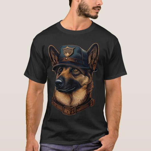German Shepherd Police K9 Hat German Shepherd Tシャツ (正面)