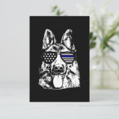 German Shepherd Police Officer Police Dog サンキューカード (スタンド正面)