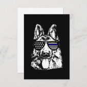 German Shepherd Police Officer Police Dog サンキューカード (正面/裏面)