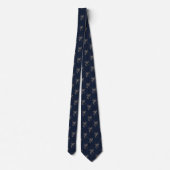 German Shepherd Portrait Navy Necktie ネクタイ (裏面)