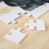 German shepherd portrait watercolor ジグソーパズル (側面)