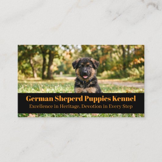German Shepherd Puppies Kennel Business Card 名刺 (正面)