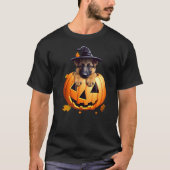German Shepherd Puppy Halloween Magic Tシャツ (正面)