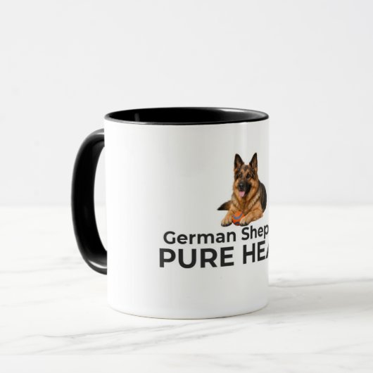 German Shepherd Pure Heart Mug – Loyal Dog Gift マグカップ (正面左)