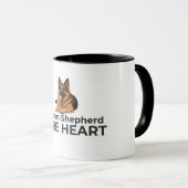 German Shepherd Pure Heart Mug – Loyal Dog Gift マグカップ (正面右)