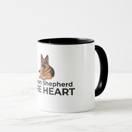 German Shepherd Pure Heart Mug – Loyal Dog Gift マグカップ (正面右)