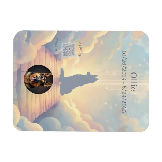 German Shepherd Rainbow Bridge Magnet マグネット (横)