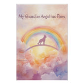 German Shepherd Rainbow Bridge Memorial Art ポスター (正面)