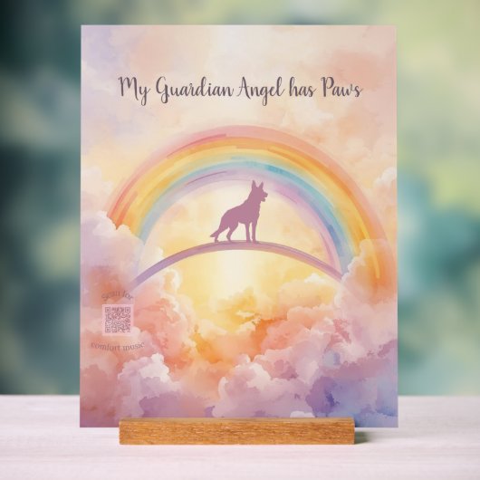German Shepherd Rainbow Bridge Memorial Sign アクリルサイン (ニュートラル)