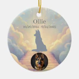 German Shepherd Rainbow Bridge Ornament セラミックオーナメント