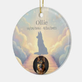 German Shepherd Rainbow Bridge Ornament セラミックオーナメント (左)