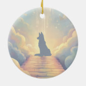 German Shepherd Rainbow Bridge Ornament セラミックオーナメント (裏面)