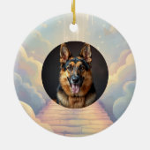 German Shepherd Rainbow Bridge Ornament セラミックオーナメント (裏面)