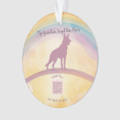 German Shepherd Rainbow Bridge Ornament with Music オーナメント (正面)