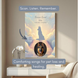 German Shepherd Rainbow Bridge Poster ポスター