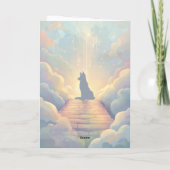 German Shepherd Rainbow Bridge Sympathy Card カード (裏面)