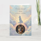 German Shepherd Rainbow Bridge Sympathy Card カード (正面)
