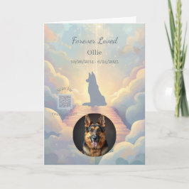 German Shepherd Rainbow Bridge Sympathy Card カード