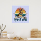 German Shepherd Rescue Dog Mom ポスター (キッチン)