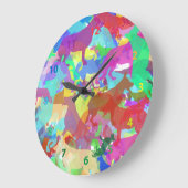 German Shepherd round  ラージ壁時計 (傾斜)