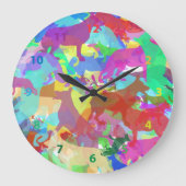 German Shepherd round  ラージ壁時計 (正面)