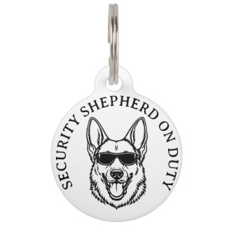 German Shepherd Security ID Tag ペット　ネームタグ