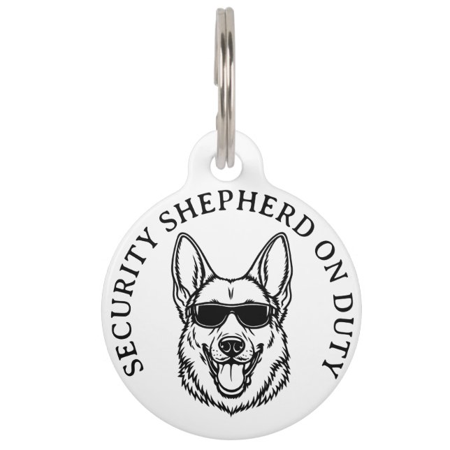 German Shepherd Security ID Tag ペット　ネームタグ (正面)