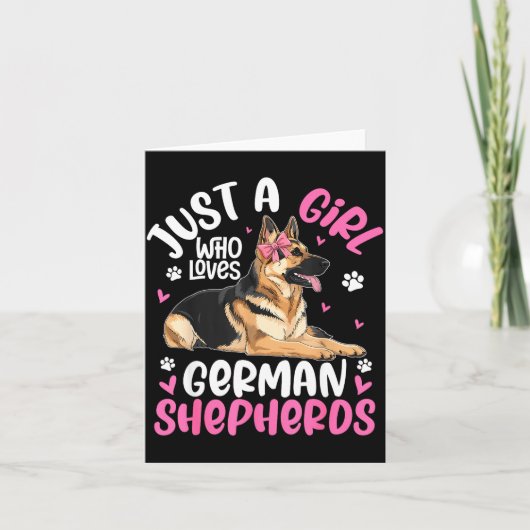 German Shepherd Shirt For Girls Women German Sheph カード (正面)