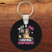 German Shepherd Shirt For Girls Women German Sheph キーホルダー (正面)