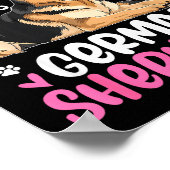 German Shepherd Shirt For Girls Women German Sheph ポスター (角)