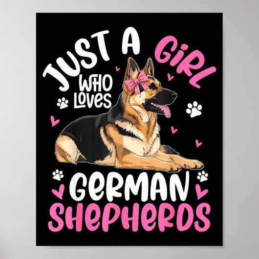 German Shepherd Shirt For Girls Women German Sheph ポスター (正面)