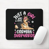 German Shepherd Shirt For Girls Women German Sheph マウスパッド (マウス)