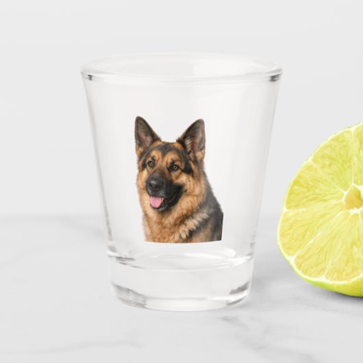 German Shepherd Shot Glass ショットグラス (正面)