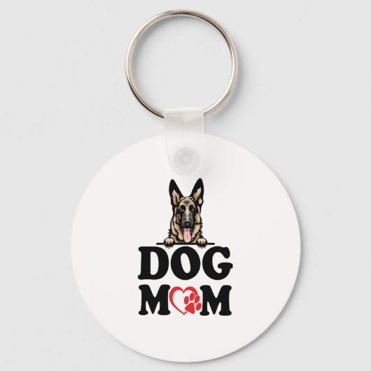 German Shepherd Stickers – ドイツの羊飼い犬の母 キーホルダー (正面)