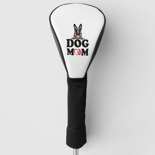 German Shepherd Stickers – ドイツの羊飼い犬の母 ゴルフヘッドカバー (正面)