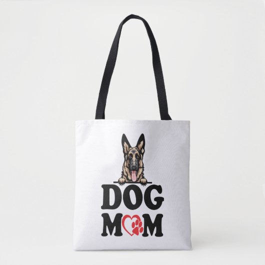 German Shepherd Stickers – ドイツの羊飼い犬の母 トートバッグ (正面)