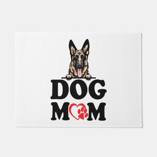 German Shepherd Stickers – ドイツの羊飼い犬の母 ドアマット (正面)