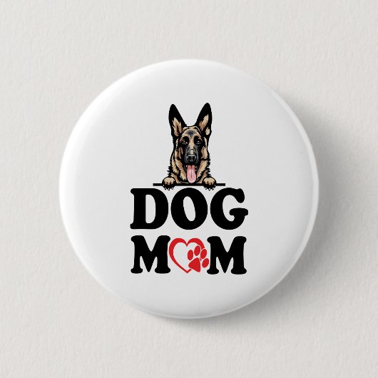 German Shepherd Stickers – ドイツの羊飼い犬の母 缶バッジ (正面)