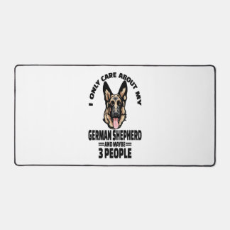 German Shepherd Stickers – 私は気にGeのことのみ デスクマット