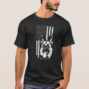 German Shepherd T-shirt, Patriotic Dog Lover Tee, Tシャツ
