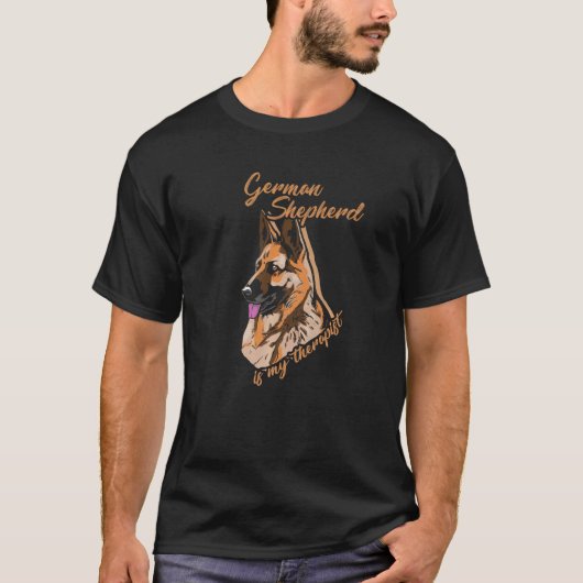 German Shepherd Therapy Dog Owner Tシャツ (正面)
