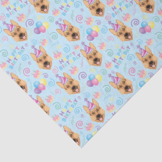 German Shepherd Tissue Paper in Blue 薄葉紙 (詳細)